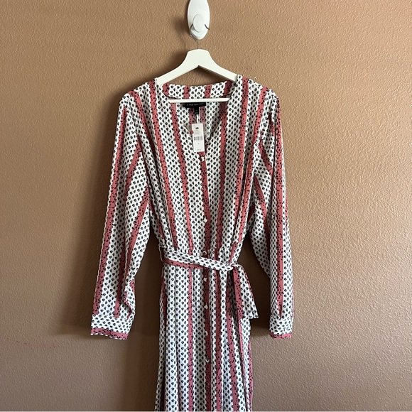 Lane Bryant Paisley Print Long Sleeve Lightweight Pockets Maxi Dress Size 20 NWT - Picture 4 of 11